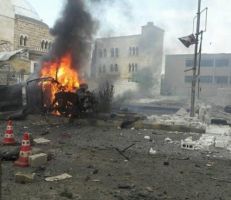 انفجار سيارة مفخخة وسط  مدينة عفرين