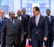 الرئيس الأسد يستقبل الرئيس السوداني ويعقد معه جلسة محادثات تناولت تطورات الأوضاع في سورية والمنطقة