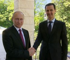 الرئيس الأسد يتلقى برقية تهنئة من الرئيس بوتين