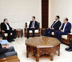الرئيس الأسد يستقبل  رئيس لجنة الأمن القومي والسياسة الخارجية في مجلس الشورى الإيراني