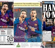 الصحافة العالمية تستسلم أمام سحر برشلونة وميسي في دوري الأبطال