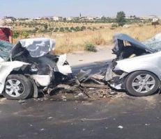 حادث سير يودي بحياة 7 أشخاص على طريق سلمية الرقة