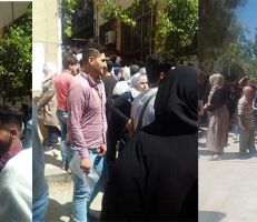 تدافع و ازدحام في مركز امتحانات دمشق للتسجيل على التكميلي