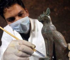 اكتشاف قطط محنطة كبيرة الحجم في مصر