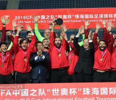 منتخبنا الأولمبي يتوج بطلا لدورة الصين الدولية