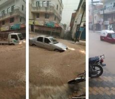 أمطار غزيرة  في محافظة طرطوس  أدت لاختناقات في الشوارع وصعوبة في حركة السيارات (صور)