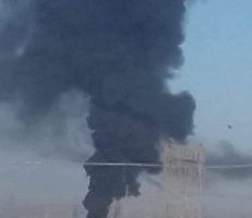 حريق ضخم في محطة تحويل حماة وخروجها عن الخدمة