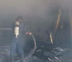 إخماد حريق في قبو منتدى جامعة تشرين