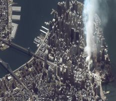 الكشف عن مشاهد فضائية لأحداث 11سبتمبر في تفجير برجي مركز التجارة العالمي