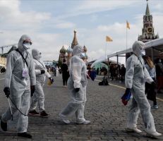 روسيا تسجل 21608 إصابات جديدة بفيروس كورونا و439 وفاة يوم أمس..