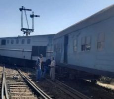خروج قطار مصري جديد عن القضبان