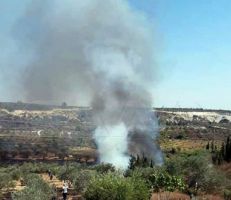 إخماد حريق أتى على ٥٠ دونماً بين قرى المغريط ومشيرفة الساموك وجناتا في اللاذقية