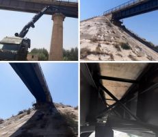 الانتهاء من صيانة وإعادة تأهيل الجسر المعدني السككي في منطقة قمحانة فوق نهر العاصي