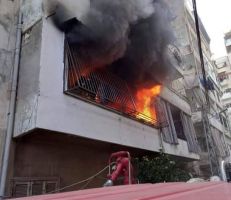 إصابة امرأة بحريق منزل في اللاذقية