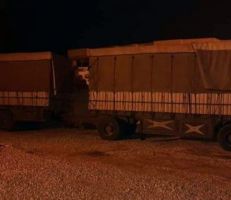 ضبط سيارة شاحنة معبأة بنحو 70 طناً من الدقيق التمويني في حمص