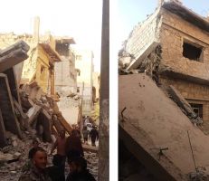 انهيار بناء من ستة طوابق في حي الجبيلة بمدينة ديرالزور
