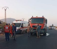 إصابة نحو 20 عاملاً بحادث سير على طريق معردس شمال حماة