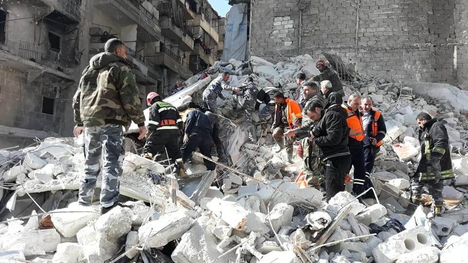 وفاة الناجي الوحيد من كارثة انهيار البناء السكني بحي صلاح الدين في حلب