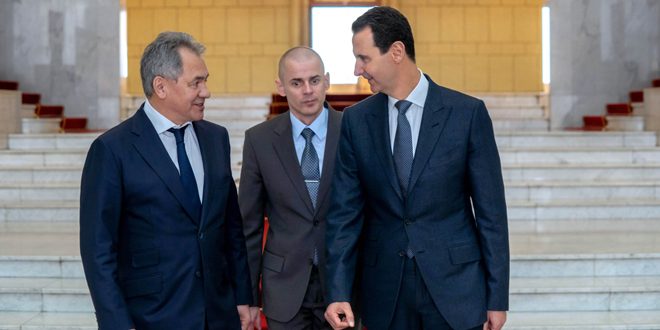 الرئيس الأسد لـ شويغو:  العمل السوري الروسي المشترك والتنسيق عالي المستوى في المجالات كافة من العوامل الحاسمة في صمود سورية