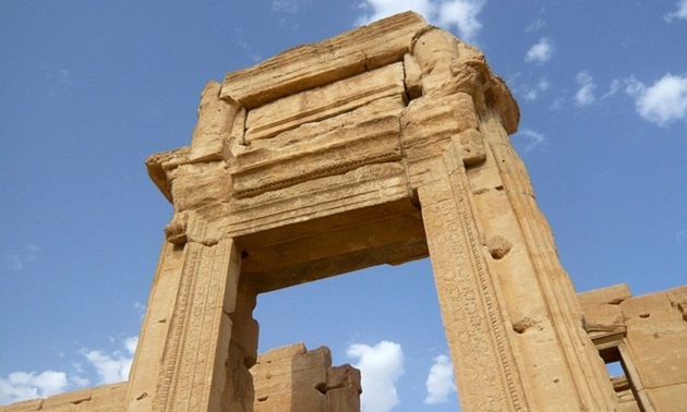 وصول محراب معبد "بل" التدمري إلى المتحف الوطني في دمشق