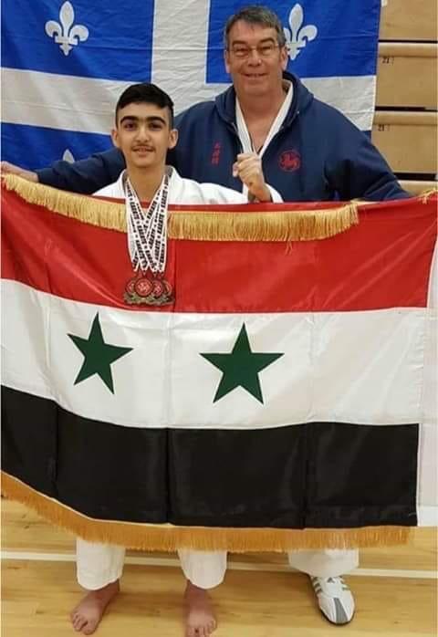 طفل سوري يحرز خمس ميداليات في بطولة كندا للكارتيه