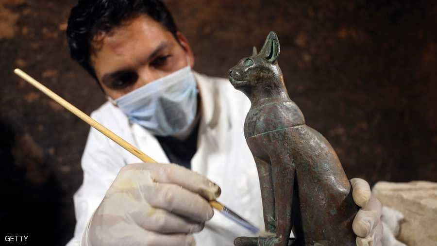 اكتشاف قطط محنطة كبيرة الحجم في مصر