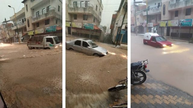 أمطار غزيرة  في محافظة طرطوس  أدت لاختناقات في الشوارع وصعوبة في حركة السيارات (صور)