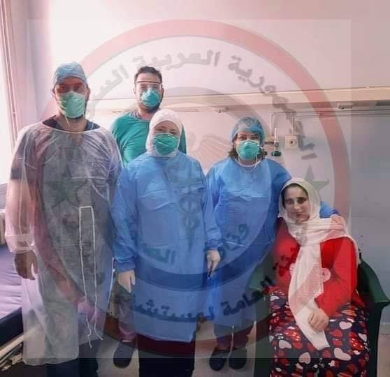 سيدة حامل بالشهر السابع تتعافى من فيروس كورونا في دمشق