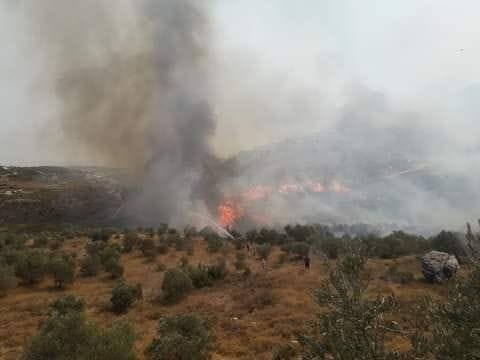 إخماد حريقين وإطفاء حريق ثالث في وادي النصارى بحمص