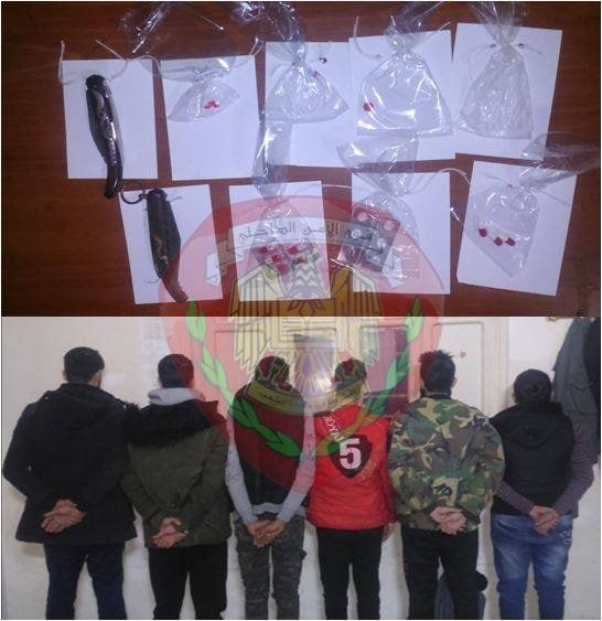 توقيف شبكة تعاطي وترويج مواد مخدرة من قبل قسم شرطة الصليبة في اللاذقية .