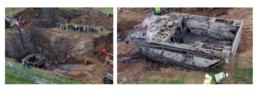 انتشال دبابة ظلت مدفونة 74 عاماً في بريطانيا (صور)