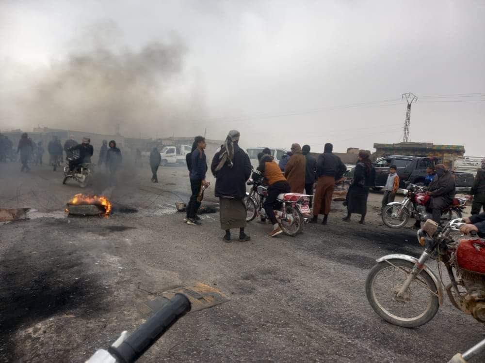 تظاهرات ضد ميليشيا "قسد" في ريف ديرالزور الشمالي الغربي