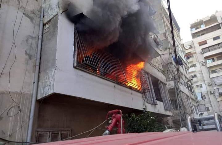 إصابة امرأة بحريق منزل في اللاذقية