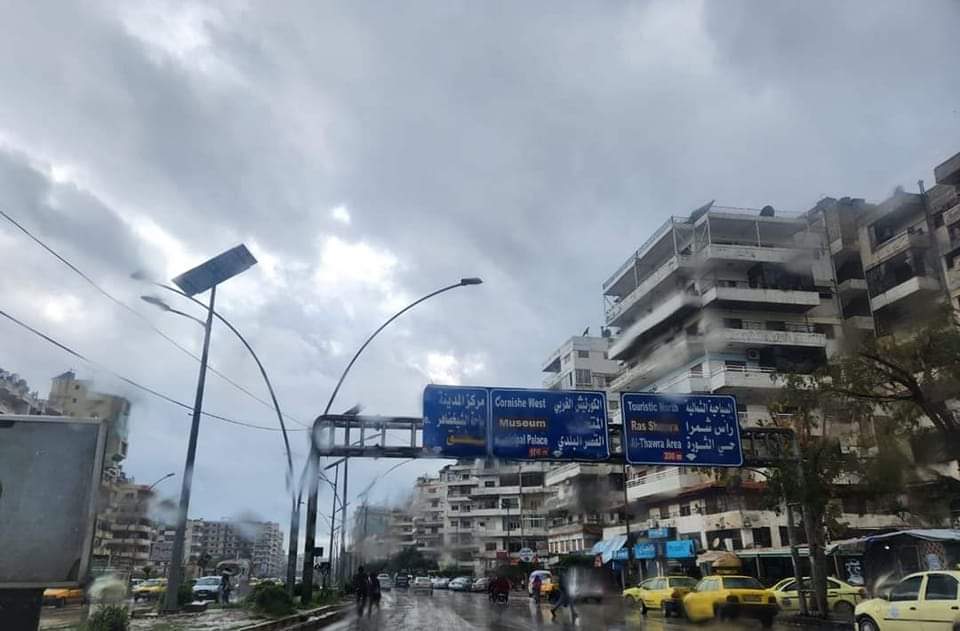 أمطار متفرقة في عدد من المحافظات أغزرها 53 مم في حماة