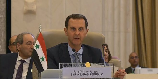 الرئيس الأسد أمام القمة العربية: نحن اليوم أمام فرصة تاريخية لإعادة ترتيب شؤوننا بأقل قدر من التدخل الأجنبي