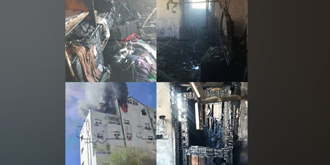 إخماد حريق في شقة سكنية في دمر والأضرار مادية