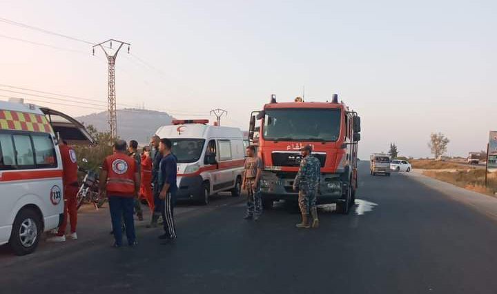 إصابة نحو 20 عاملاً بحادث سير على طريق معردس شمال حماة