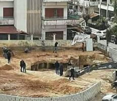 العثور على مدفن روماني أثناء حفريات لإشادة بناء بحي مارتقلا في مدينة اللاذقية .