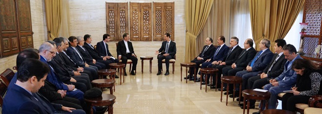 الرئيس الأسد يستقبل إسحاق جهانغيري النائب الأول لرئيس الجمهورية الاسلامية الإيرانية