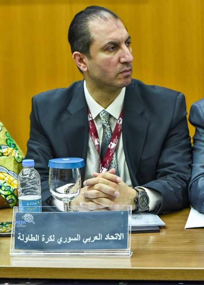 بسام خليل في اجتماعات الاتحاد العربي لكرة الطاولة