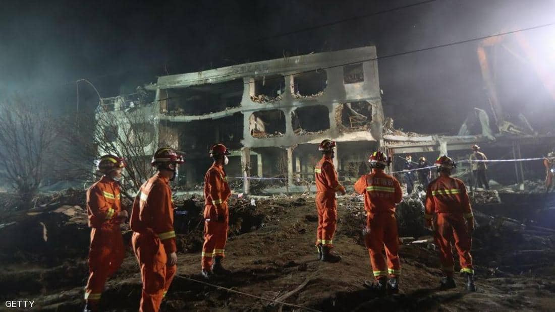 انهيار منازل ومصانع و18 قتيلاً بانفجار هائل في الصين