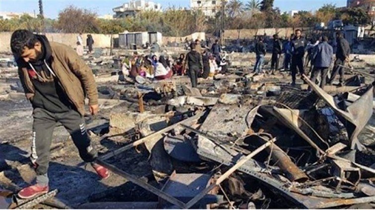 توقيف 6 سوريين ولبنانيين على خلفية إحراق مخيم النازحين بالمنية