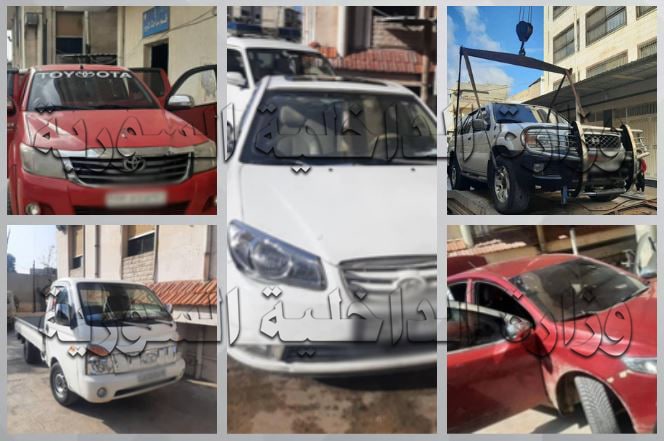 قسم مباحث المرور في حماة يضبط سيارات مخالفة ومذاع البحث عنها بجرائم مختلفة