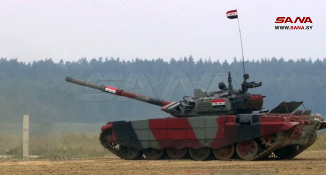 فريق الجيش السوري يحرز المرتبة الأولى بسباق بياتلون الدبابات ضمن (Army-2022) في روسيا