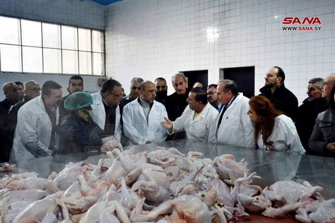 افتتاح مذبح للفروج تابع للمؤسسة العامة للدواجن في المنطقة الصناعية بحمص