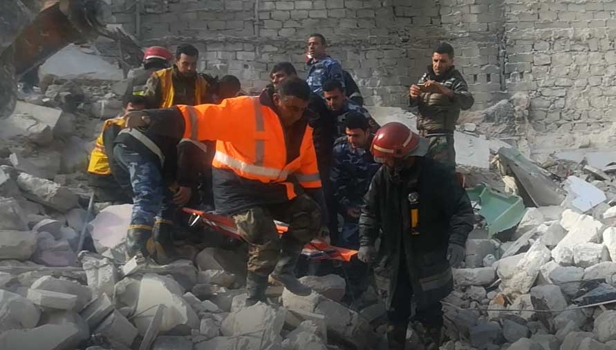 صباح حلب الأسود .. (11) شخصاً ضحايا إنهيار بناء سكني